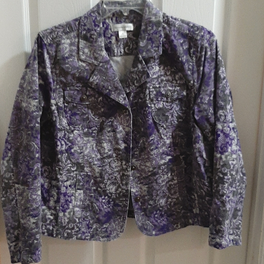 Purple corduroy jean jacket